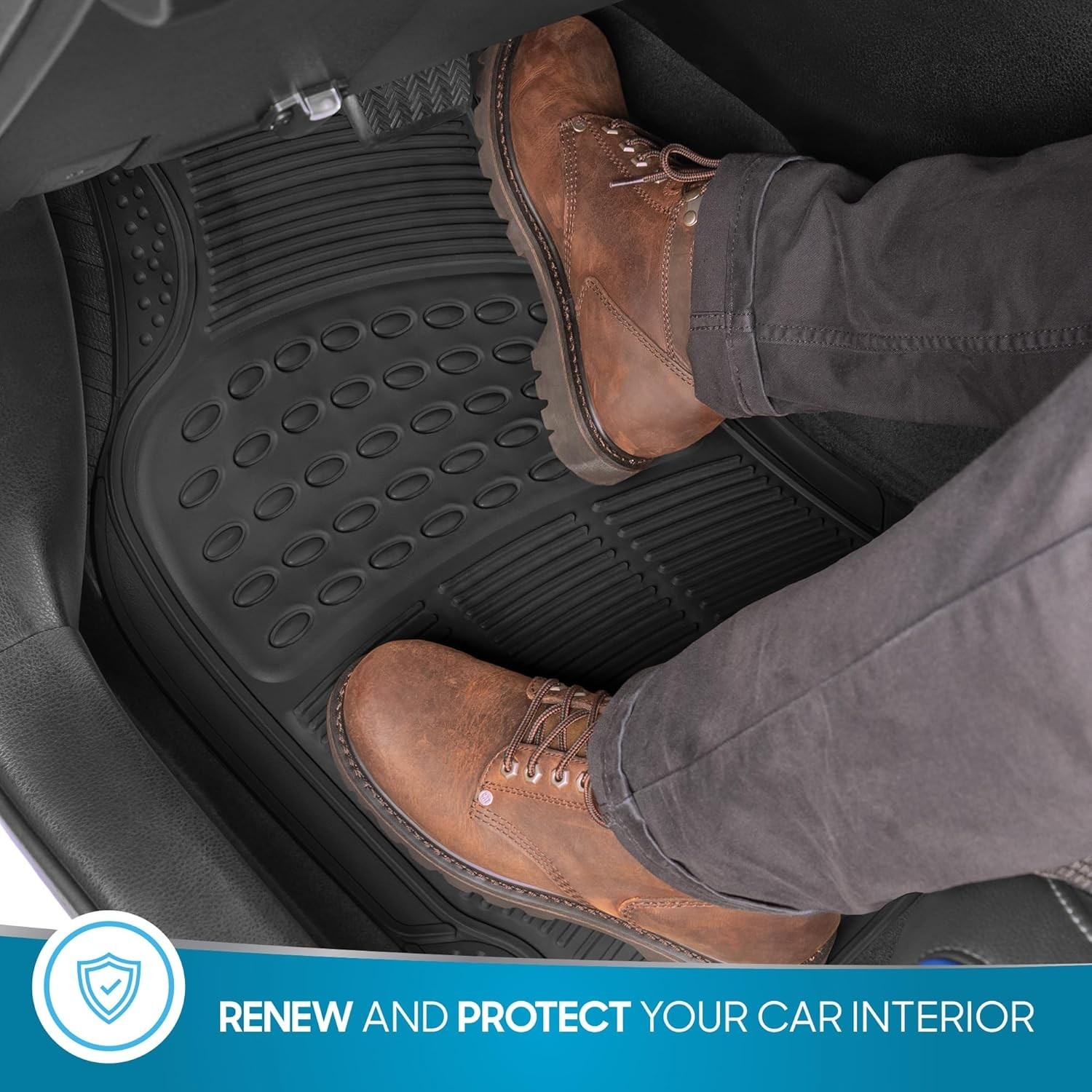 Tapetes De Hule Resistente Medidas Ajustables Para Carro Auto Camioneta Troca