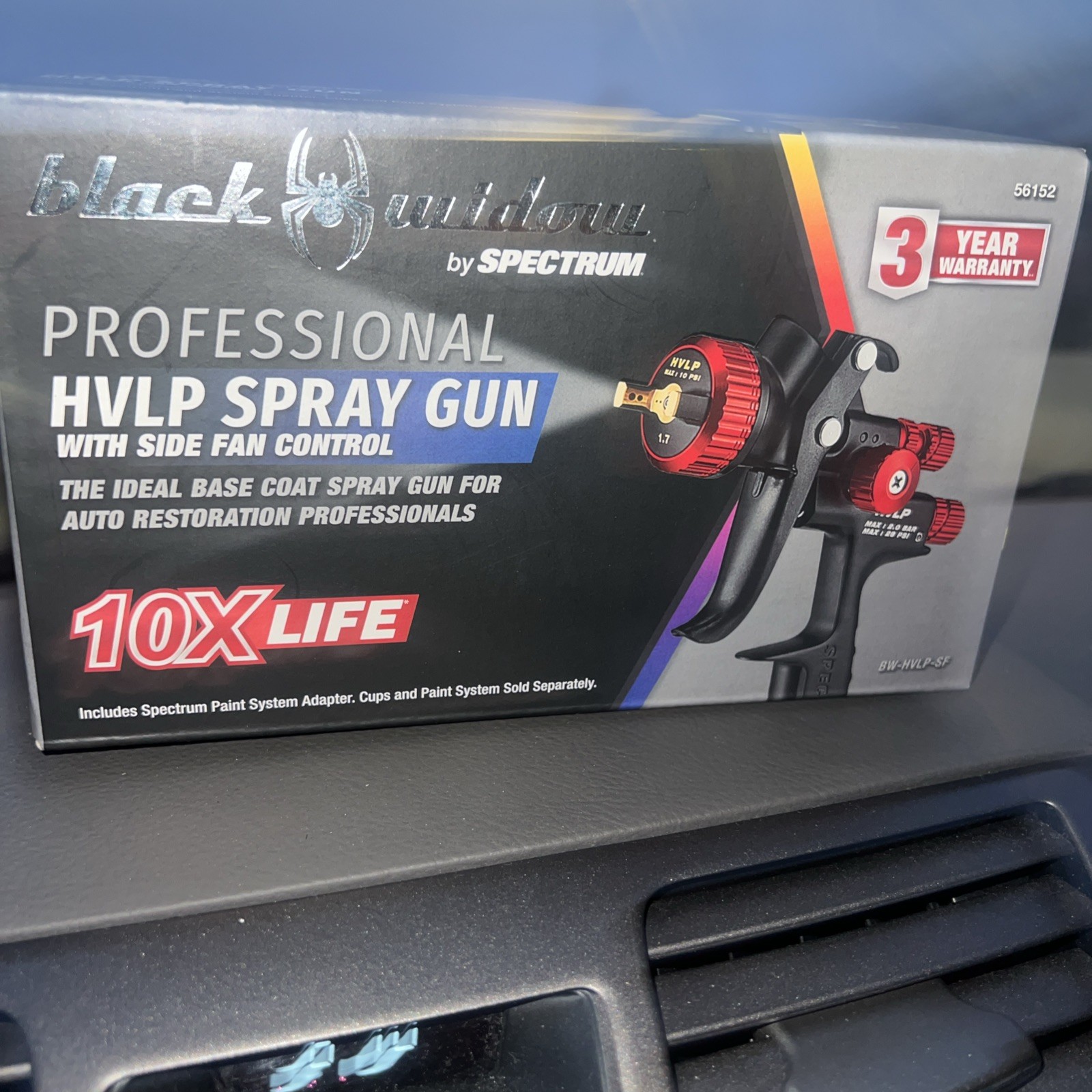Black Widow By Spectrum 56153 Professional HTE Spray Gun With Side Fan Control