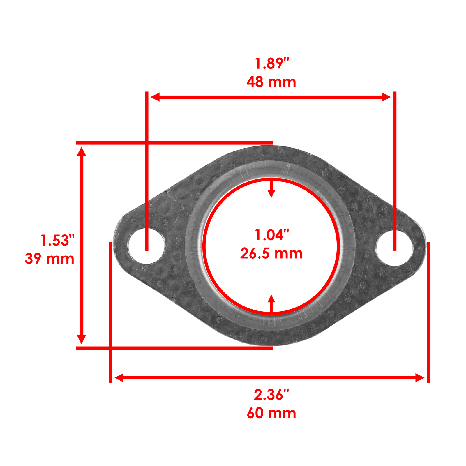 2 Muffler Exhaust Pipe Gasket Seal For Kawasaki Mule 550 KAF300-C 1997 - 2004