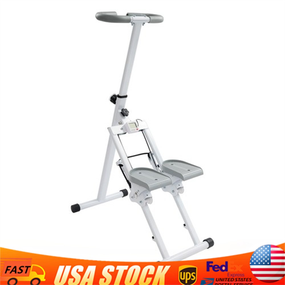 Foldable Stair Stepper Machine-Adjustable Vertical Climber For Full Body Workout