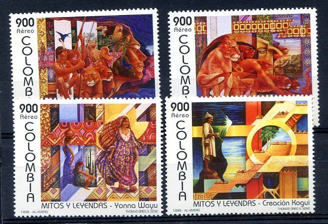 COLOMBIA - PAINTING Mi # 2018/21 Complete Set MNH, VF