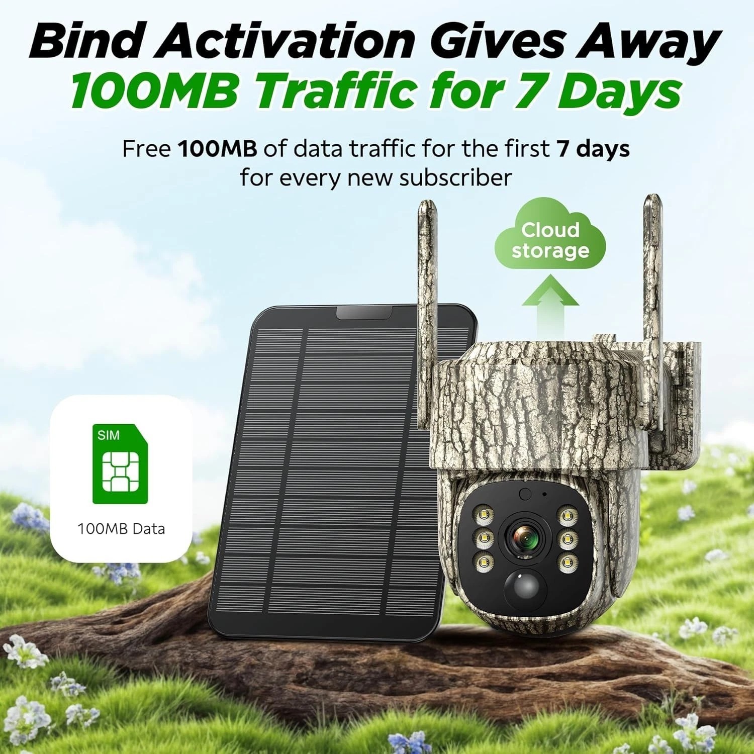 4G LTE Trail Camera Live View Hunting Solar Powered Cellular Security Cam SIM🔥