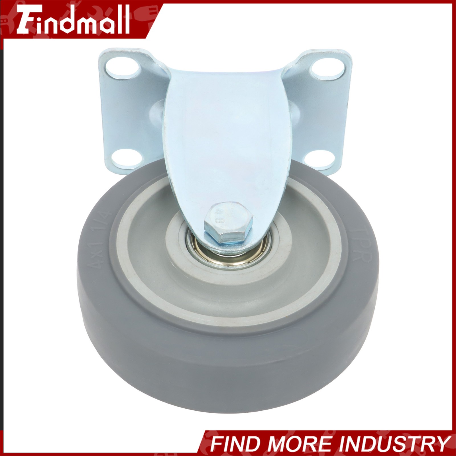 Findmall 4 Pcs 4" Swivel Caster Wheels (Two Straight, Two Diagonal Belt Brakes)