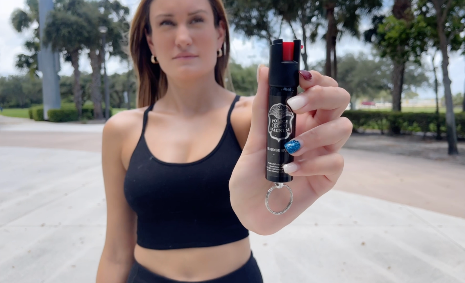 Police Magnum pepper spray .75oz keyring personal safety self defense protection