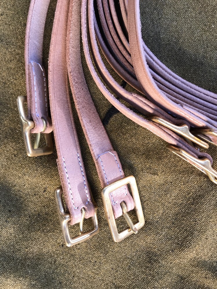 M1904 Leather Coat Straps for McClellan Cavalry Saddle - Set of 6