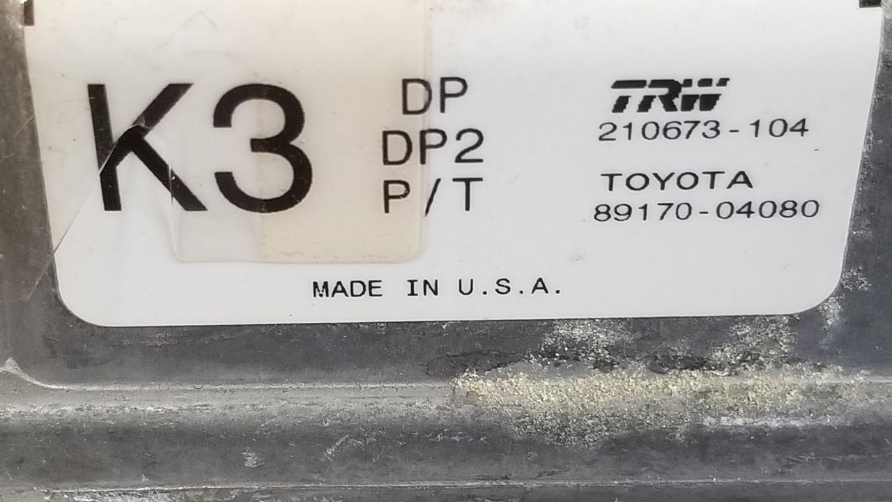 05 2005 TOYOTA TACOMA SRS RESTRAINT CONTROL MODULE 8917004080