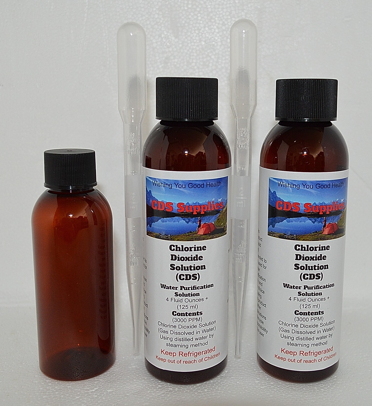 Water Purification Solution 100% Pure 3000ppm (2) 4oz bottles (8 oz Total)