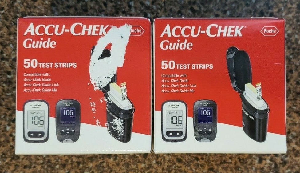 100 Accu Chek Guide Test Strips 6/24+ Expires 06/2024 or later