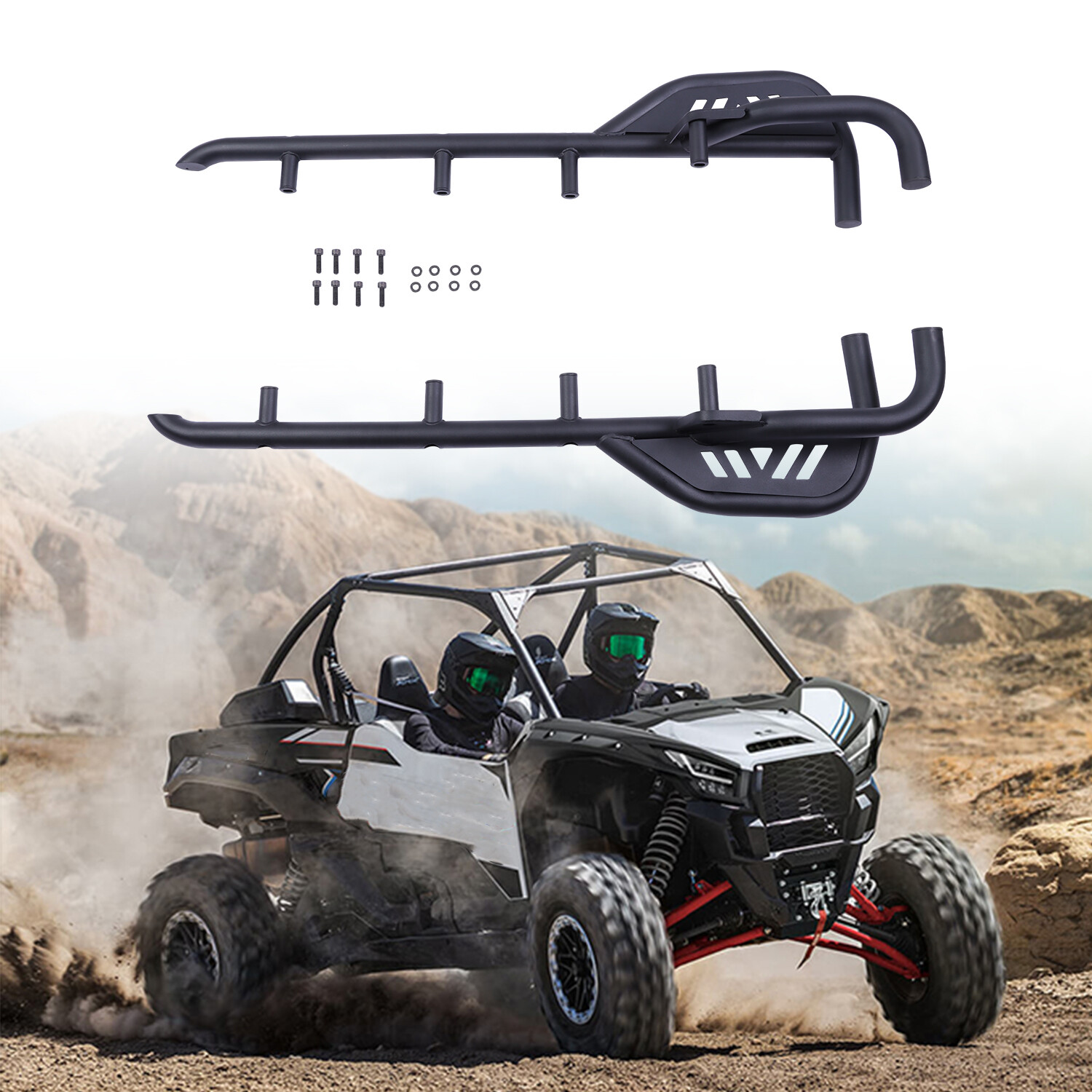 Rock Sliders Side Nerf Bars Tree Kickers for Kawasaki Teryx KRX 1000 #99994-1314