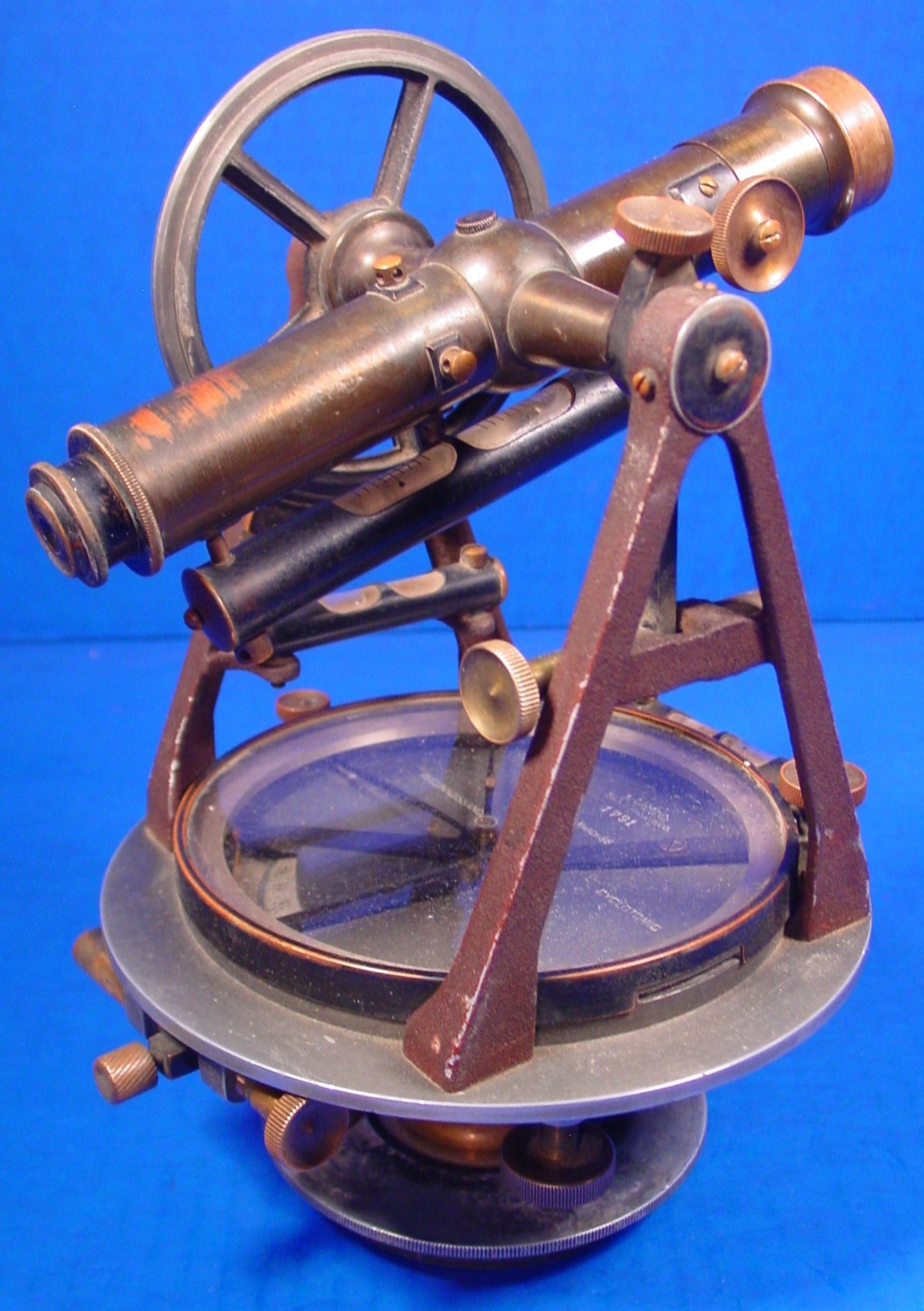 1903 Lietz Cyclotomic Reconnaissance Transit w/box - Rare alum., unique to Lietz