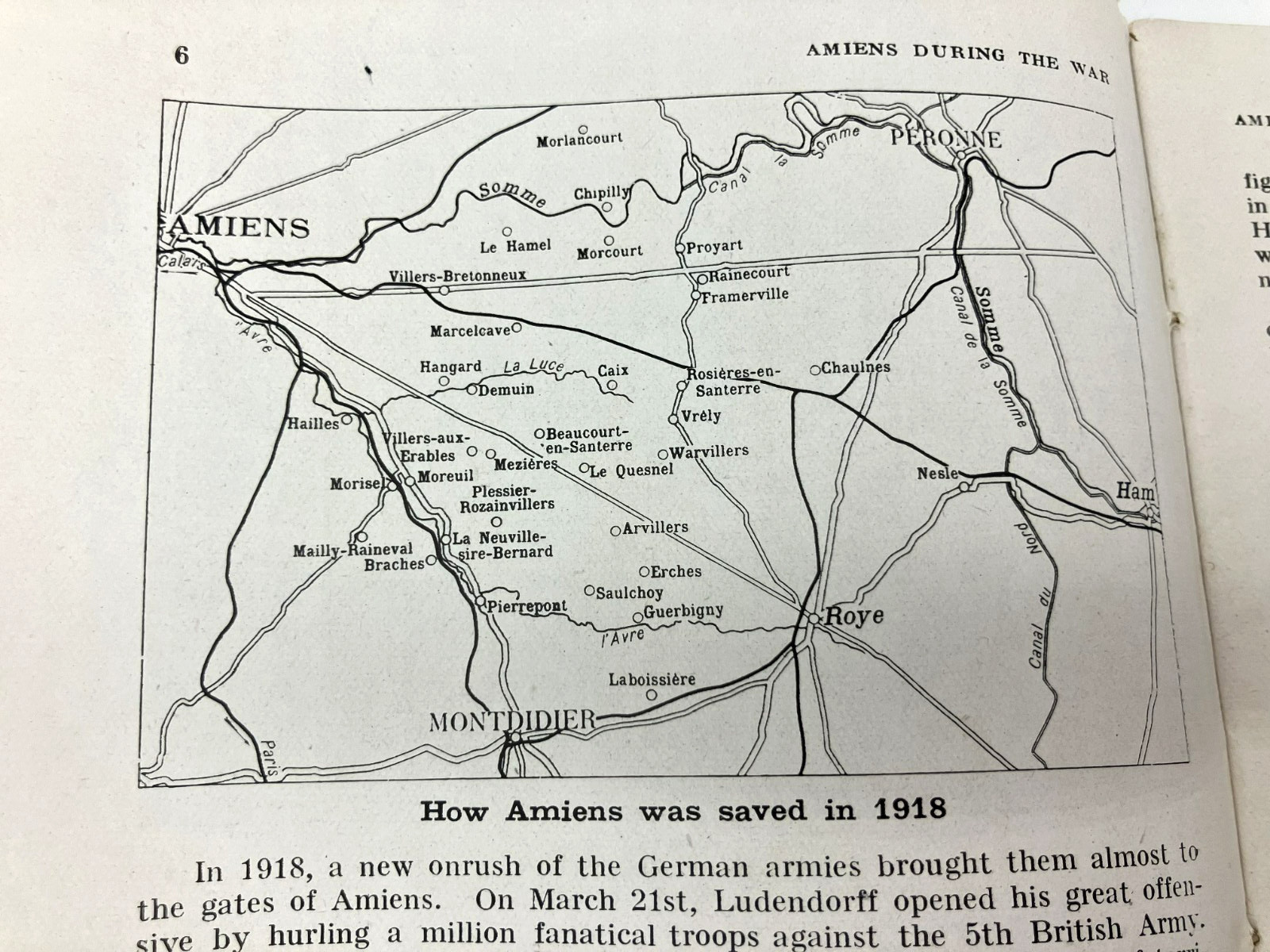 Antique 1919 WWI AMIENS Before And During The War Michelin Illustrated Guide