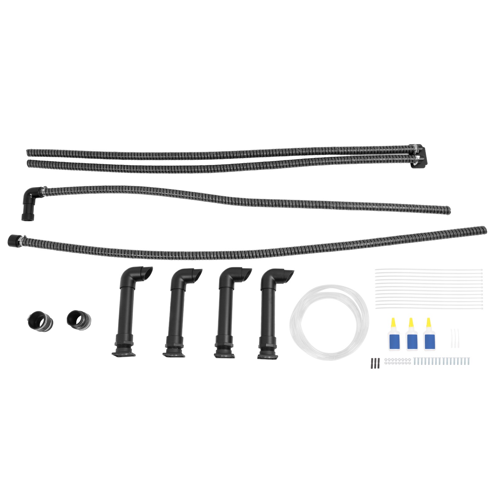 (4) Black Snorkel Kits For Polaris Sportsman 400 500 600 700 800 1994-2014