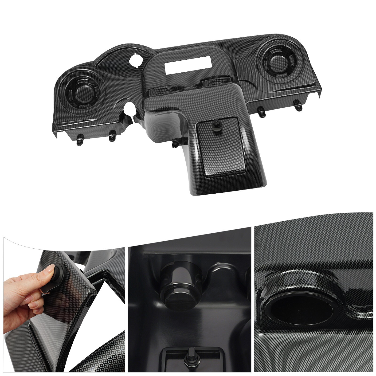 Carbon Fiber Color Dashboard Console Panel For 2008-Up EZGO RXV Models