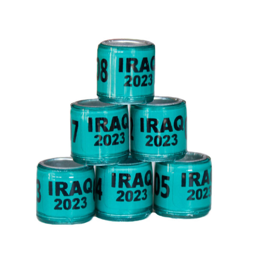 For 2023 Racing Multicolor Pigeon Rings Leg Bands ARPU Bird Foot Ring 8mm 100Pcs