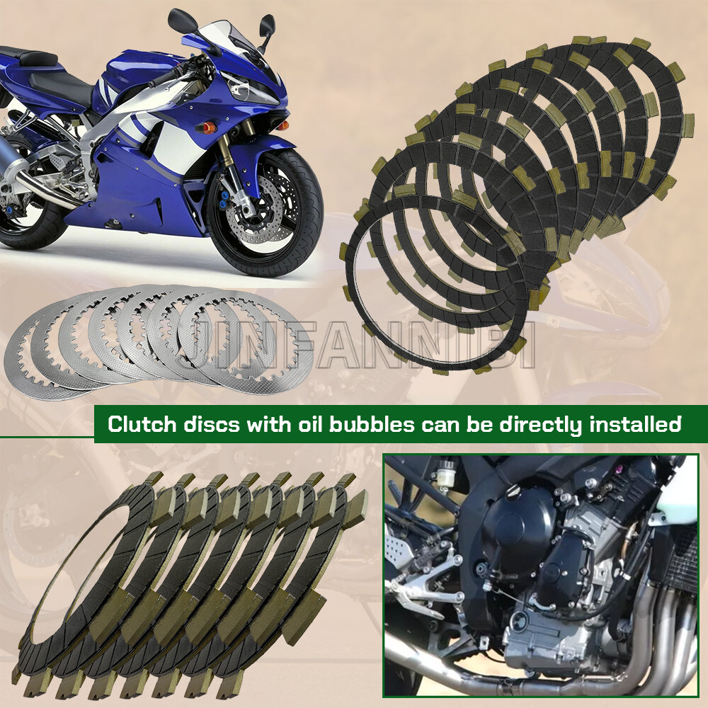 Clutch Friction Steel Plates Kit for Yamaha YZF R1 1998 1999 2000 2001 2002 2003