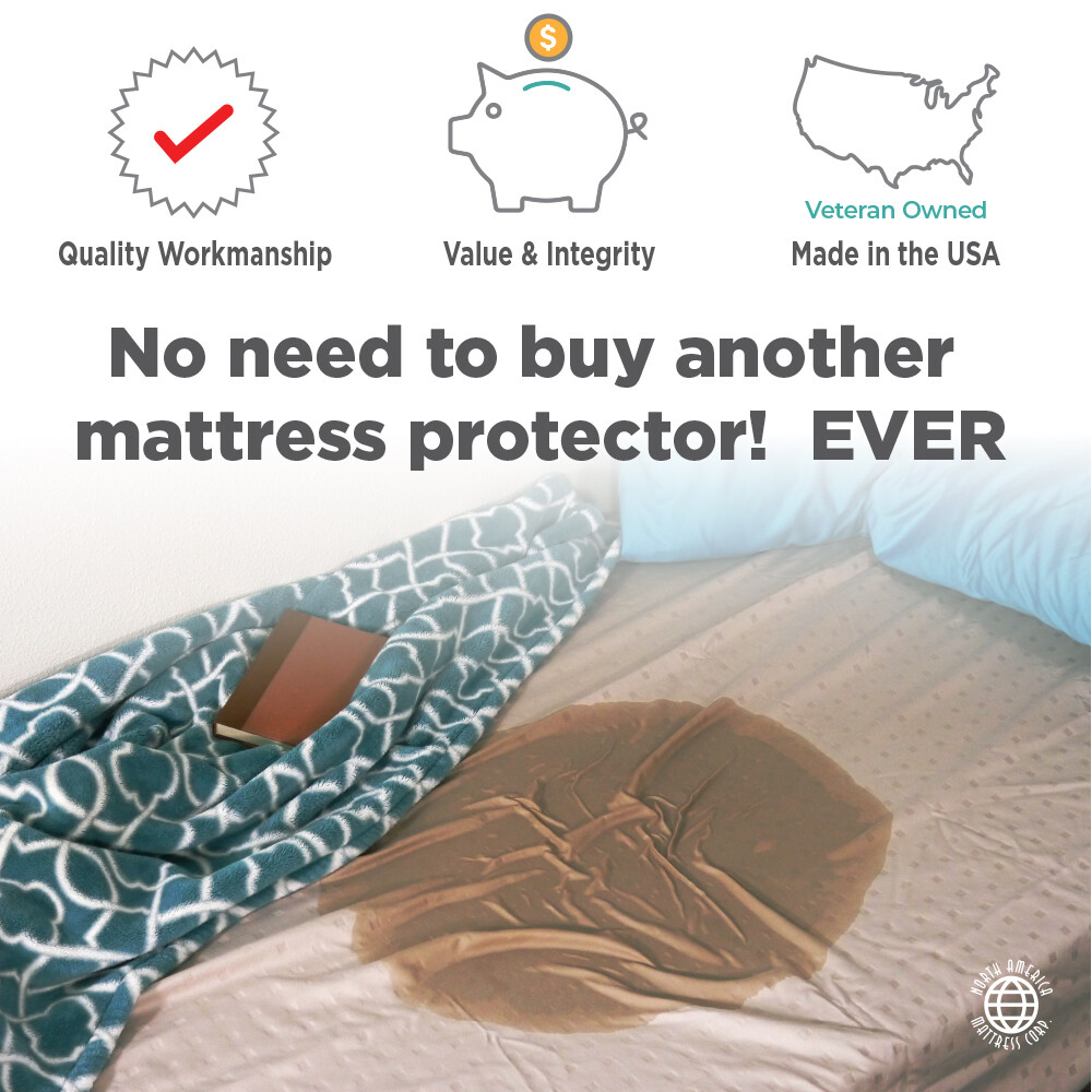 TWIN XL BED-WETTING MATTRESS 80" x 39" x 5"