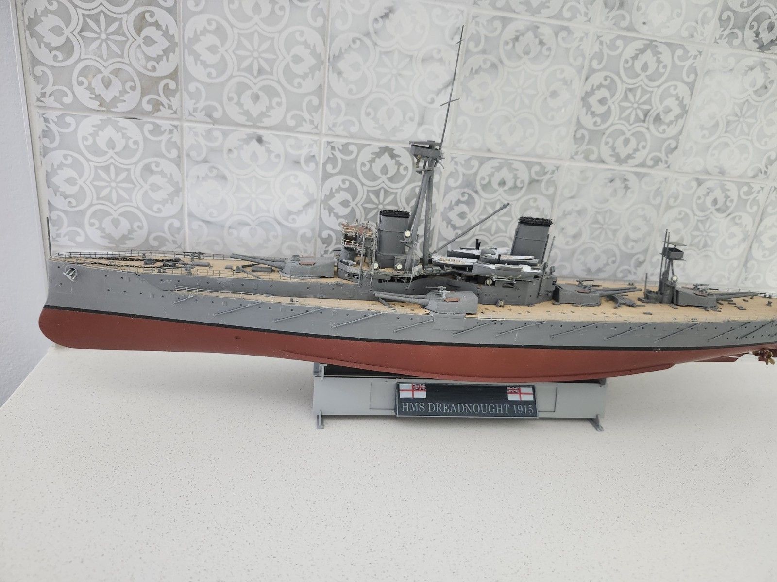 Pro Built 1/350 British Battleship Hms Dreadnought