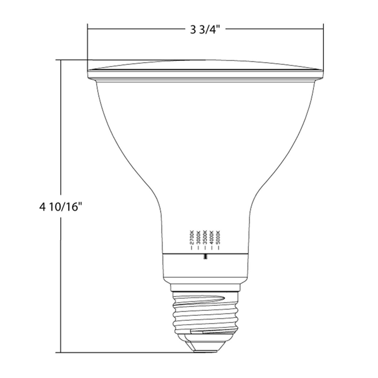 RAB LED PAR30 Lamp 11 Watt Field Adjustable CCT Dimmable Replaces 75W Halogen