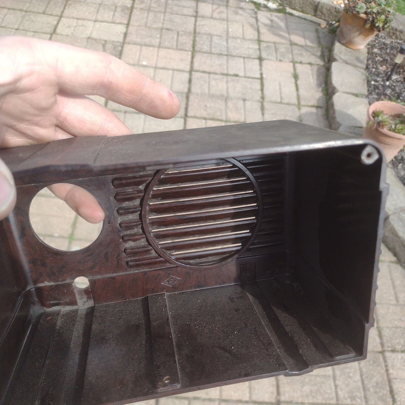 Antique 1930s Detrola Pee Wee Tube Radio Case.