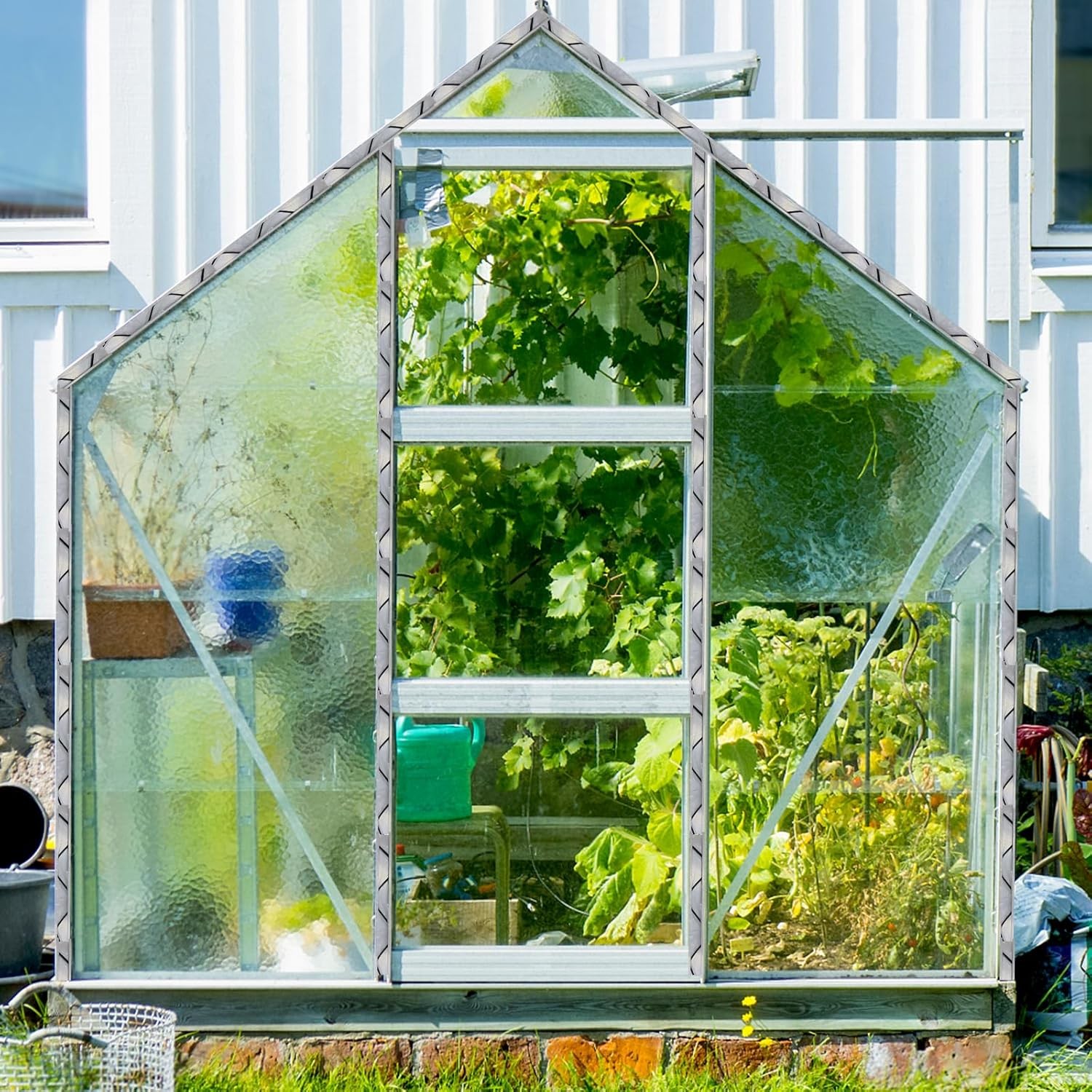 20 Set 6.6 FT Wiggle Wire Lock Channel Greenhouse Spring Channel Aluminum Alloy