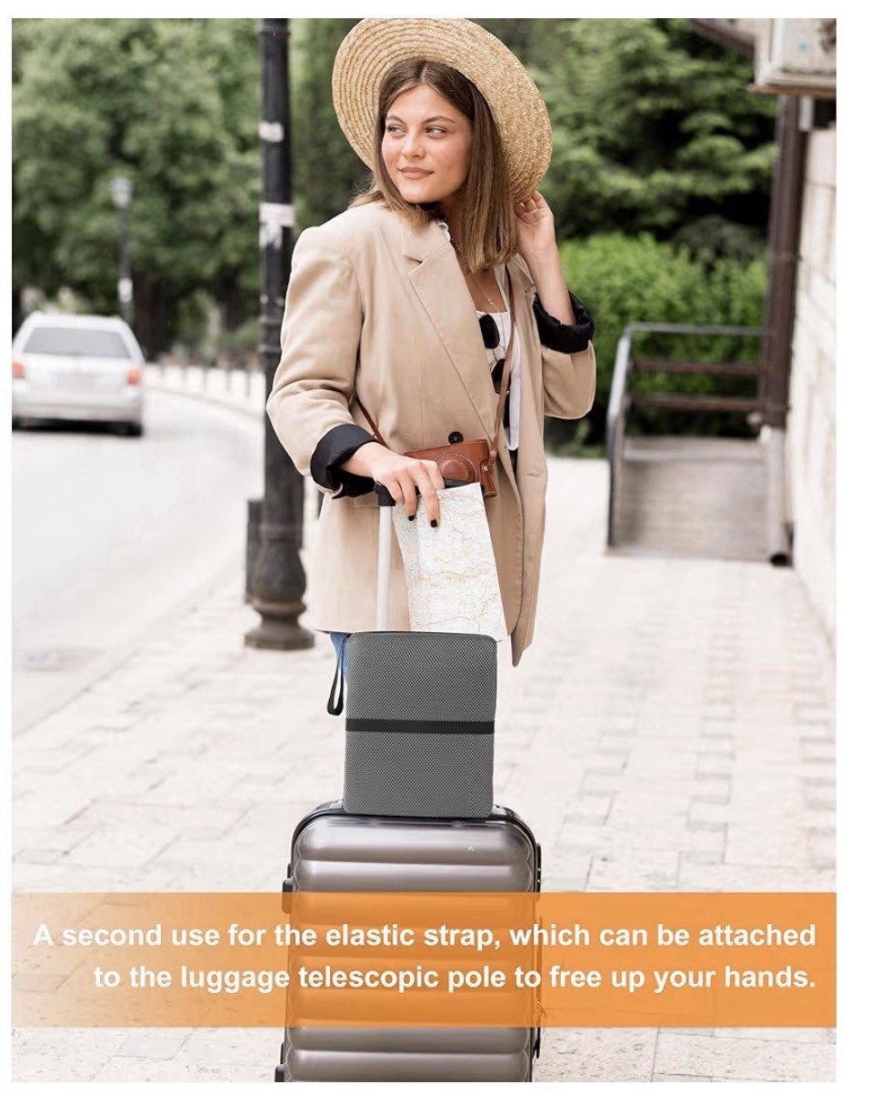 Portable Airplane Seat Cushion Foldable Travel Pad for Flights Office Camping