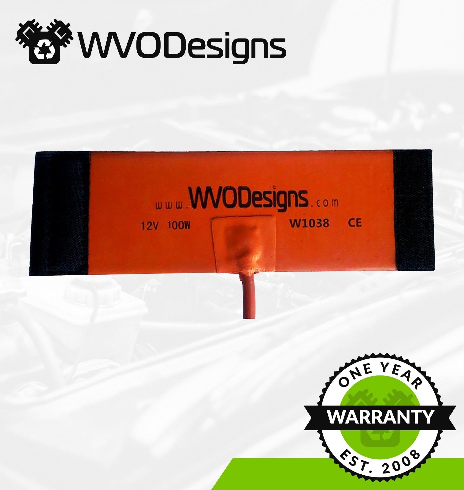 Fuel Filter Heater Wrap 100W 12V  - Small