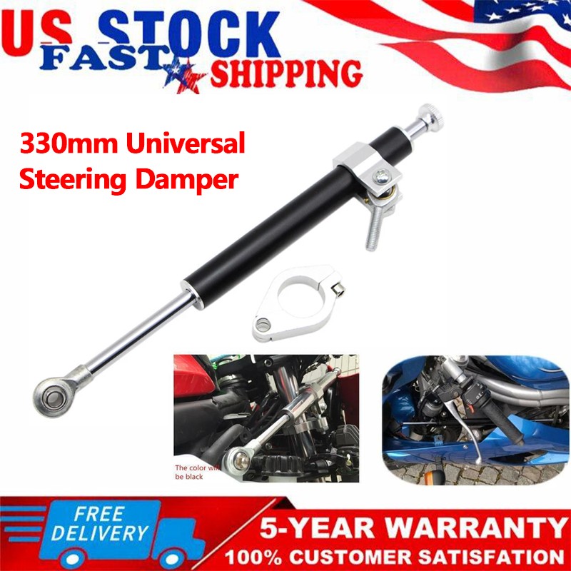 For Universal 330mm Steering Damper Stabilizer Linear Motorcycles Accessories