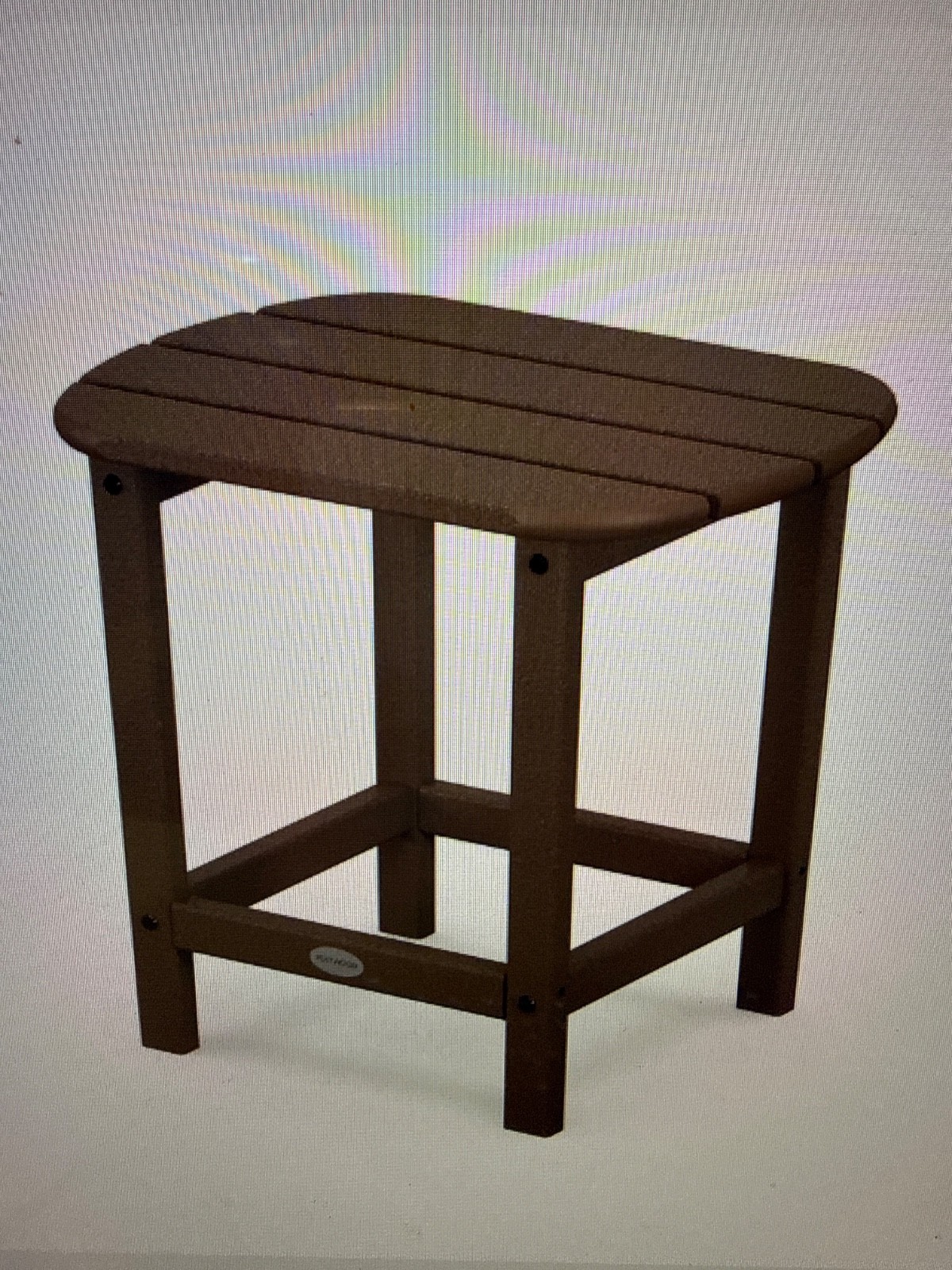 POLYWOOD SBT18MA South Beach 18" Outdoor Side Table, Mahogany