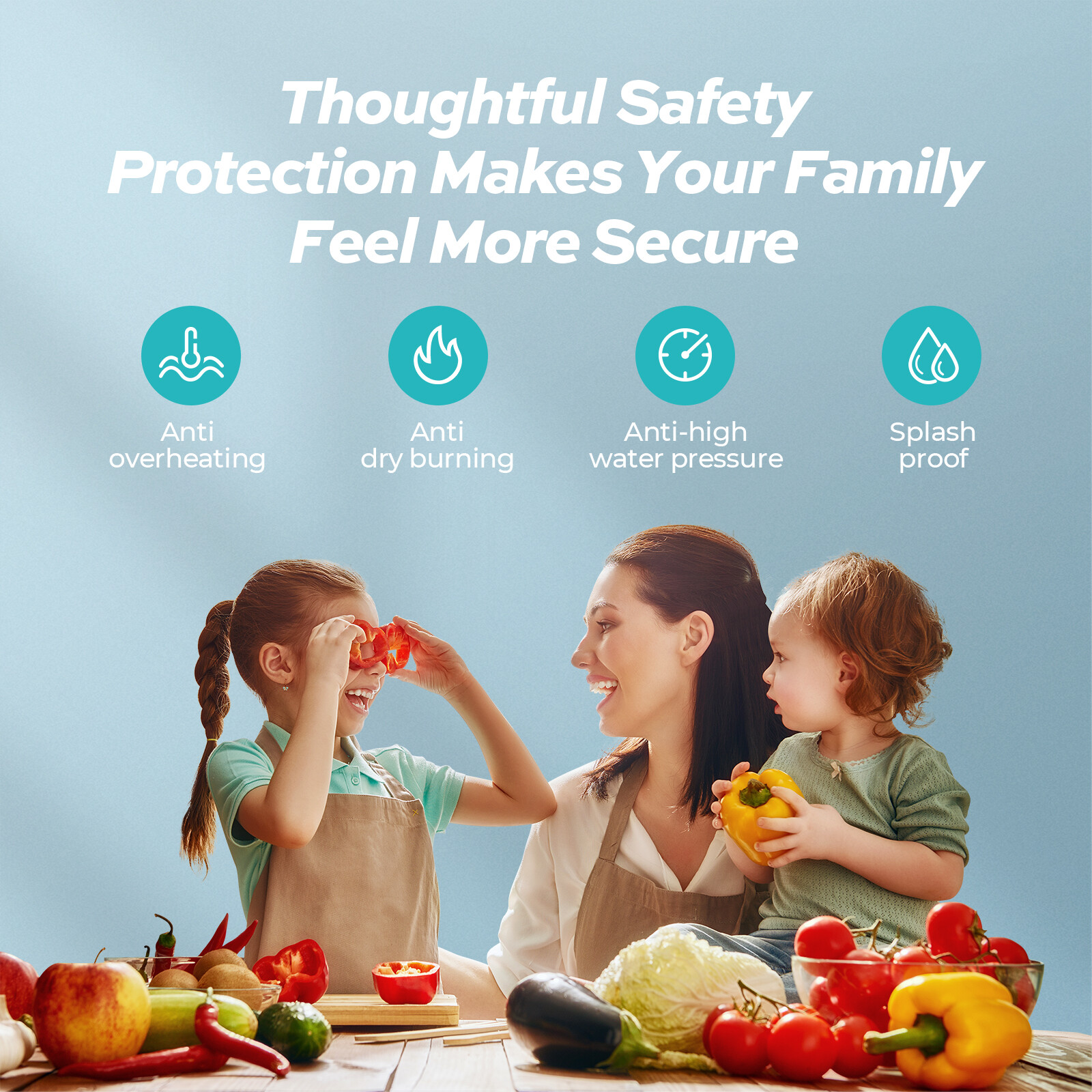 FOGATTI Electric Water Heater Instant Hot Mini-Tank for RV Under Sink 2.5 Gallon