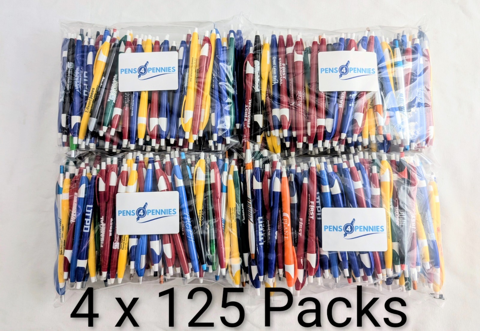 500 Bulk Misprint Retractable Pens Lot JAVALINA by HUB PEN Multicolor Mixed Case