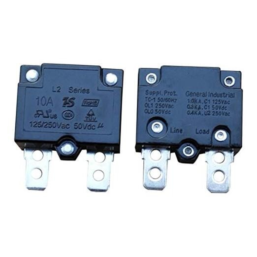 2Pcs 10A 125/250Vac 50Vdc Automatic Reset Relay Fuse Therma Switch Circuit