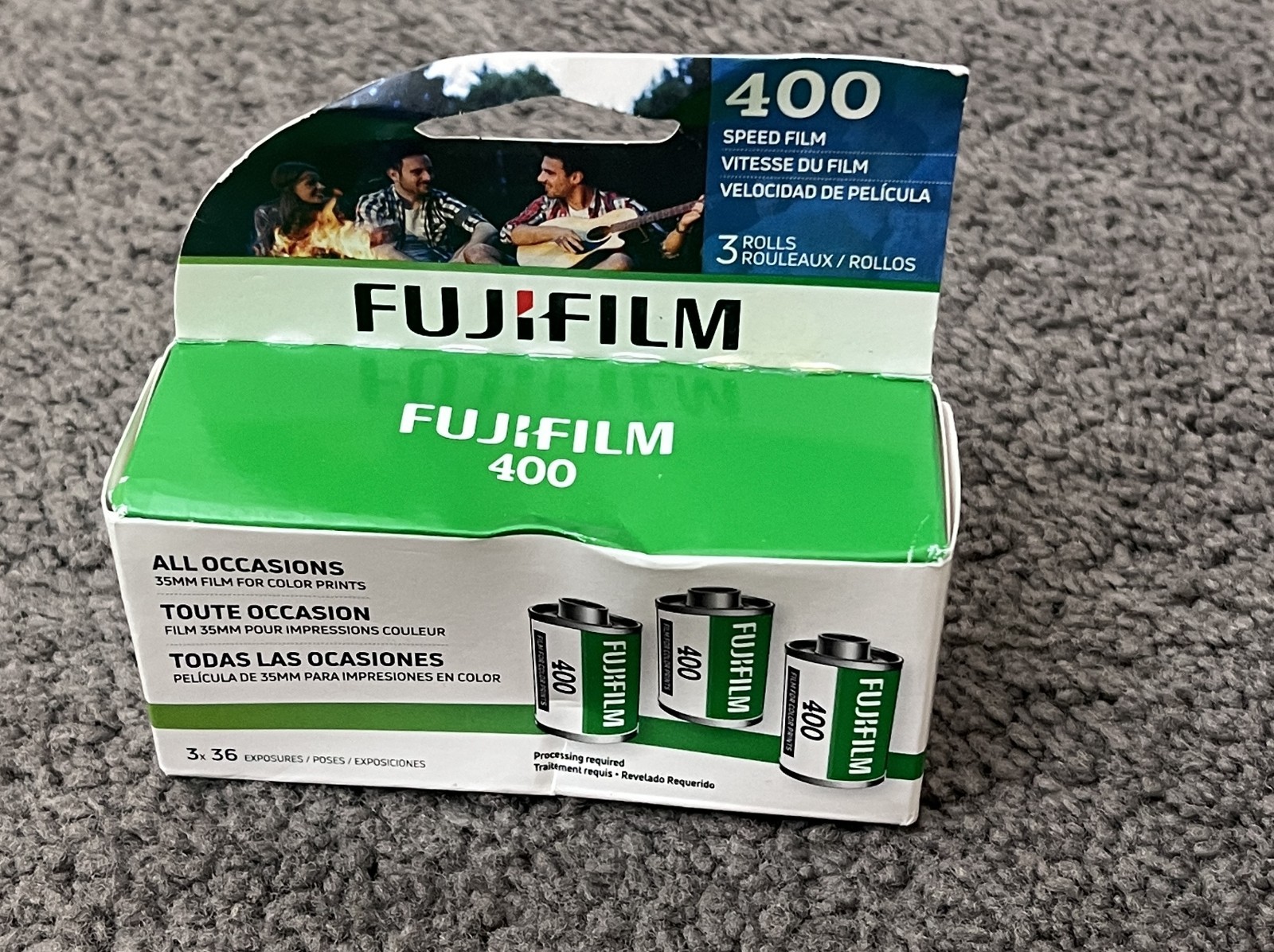 Fujifilm 400 Color Print 35mm Film, 36 Exposure Roll, 3 Pack EXP 08/2026