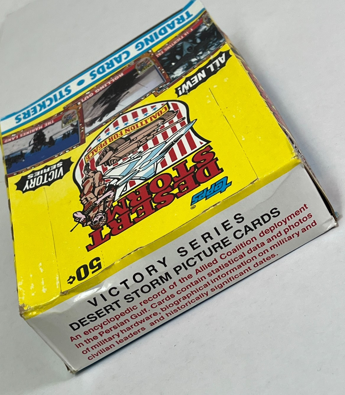 💥 NEW 1991 Topps Desert Storm Trading Cards Stickers Case 36 Wax Pack Box NOS💥