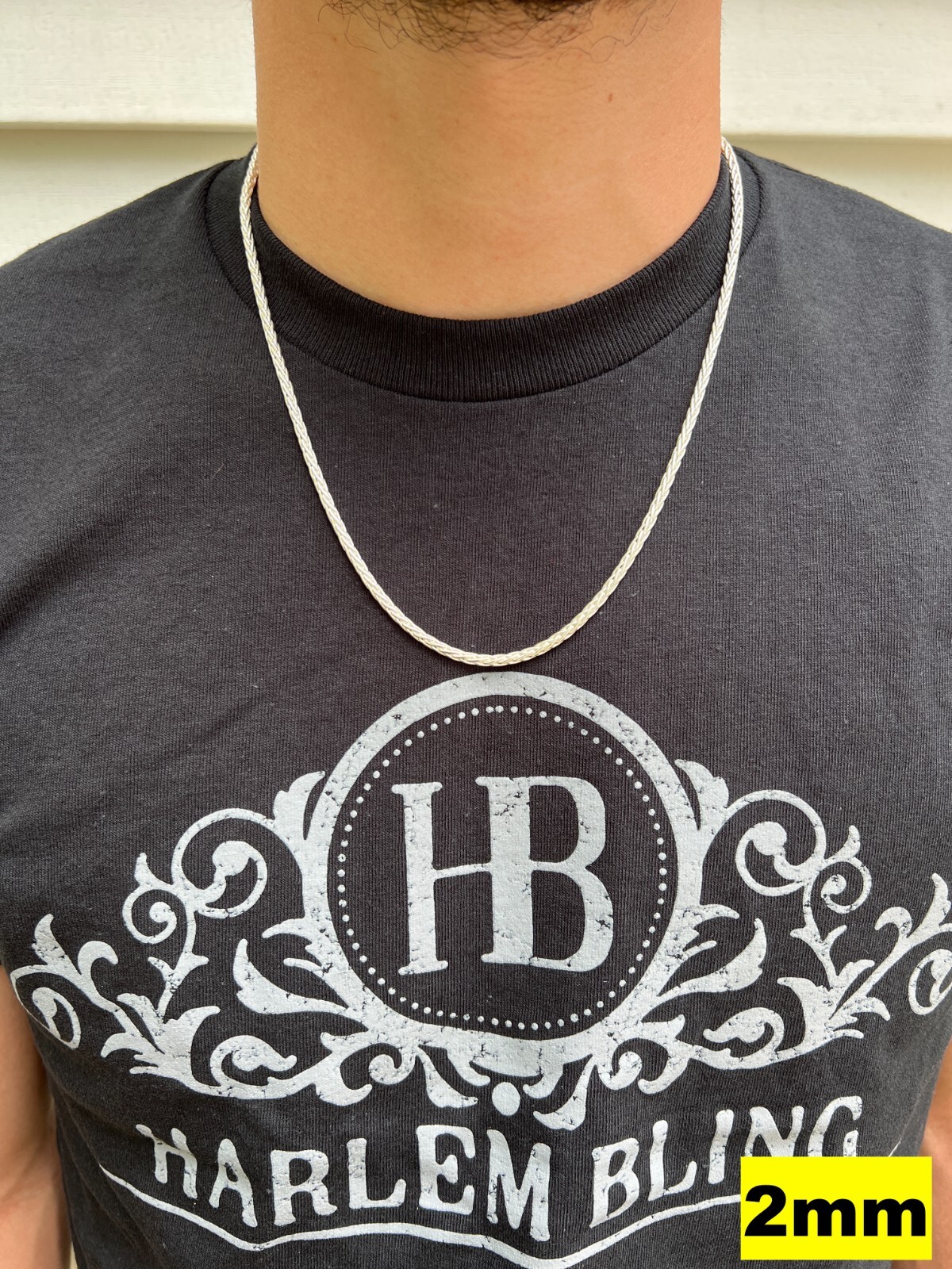 Real Solid 925 Sterling Silver Spiga Rope Wheat Chain Necklace 2-5mm 16-30"