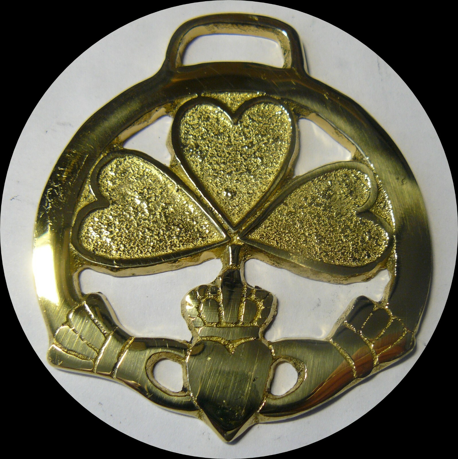 CLADDAGH HEART  Horse brass (N1198)