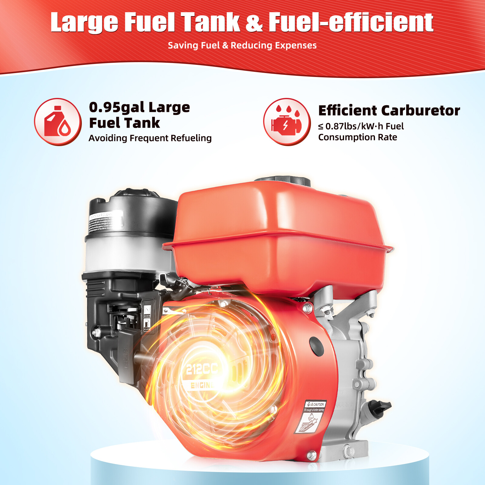 7.5 hp 4 Stroke Outboard Motor Fishing Boat Engine Air Cooling System Newest