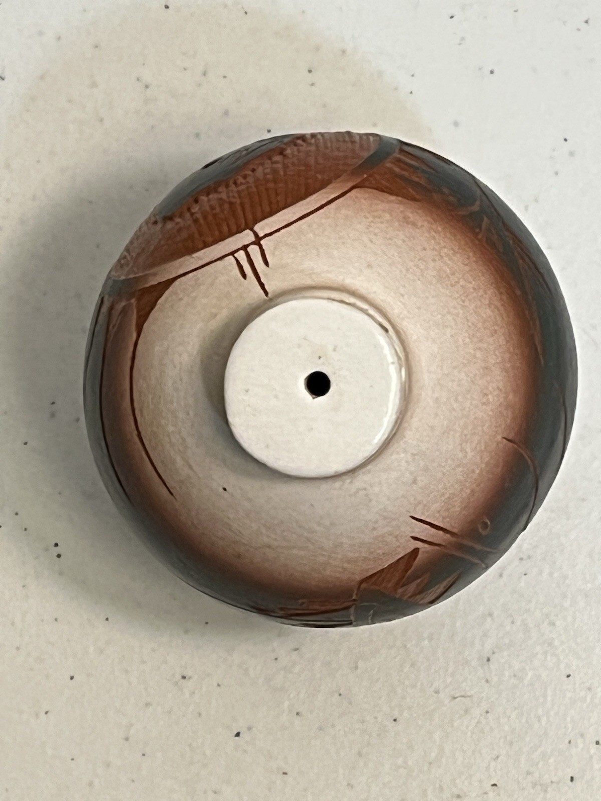 Mitchell Blackhorse Dine Hand-Crafted Native Wood Ornament, Bear Heartline, Claw