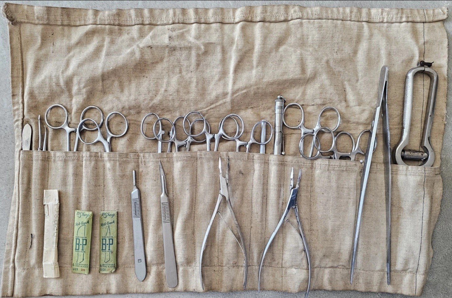 Antique 24 Piece Medical Surgical Tool Set ~Collection of Different Brands/Tools
