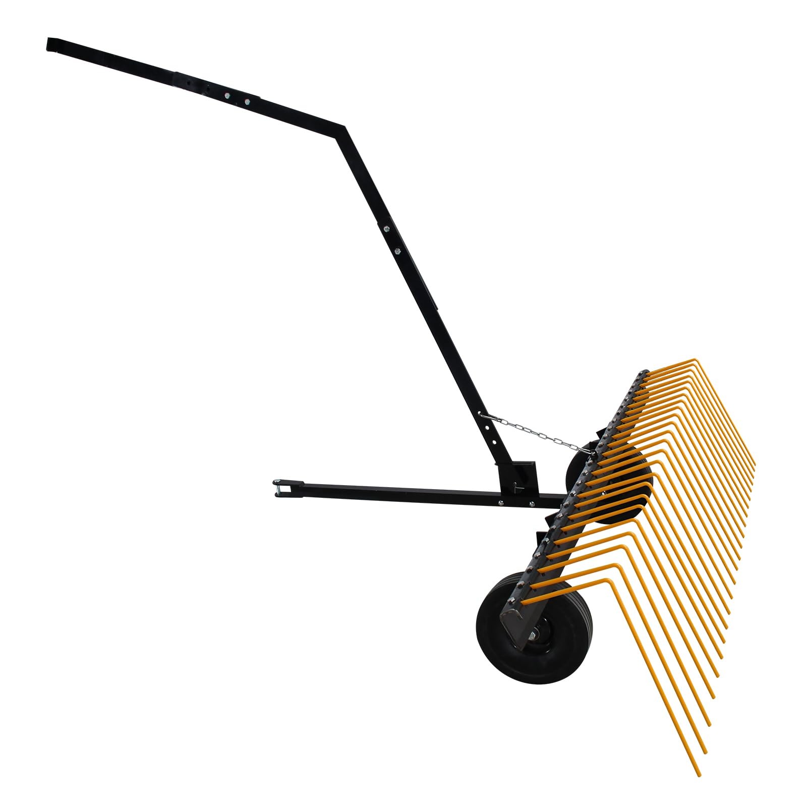 60" ATV Tow Behind Heavy Duty Steel Lawn Straw Rake Lawn Tractor Landscape Rake