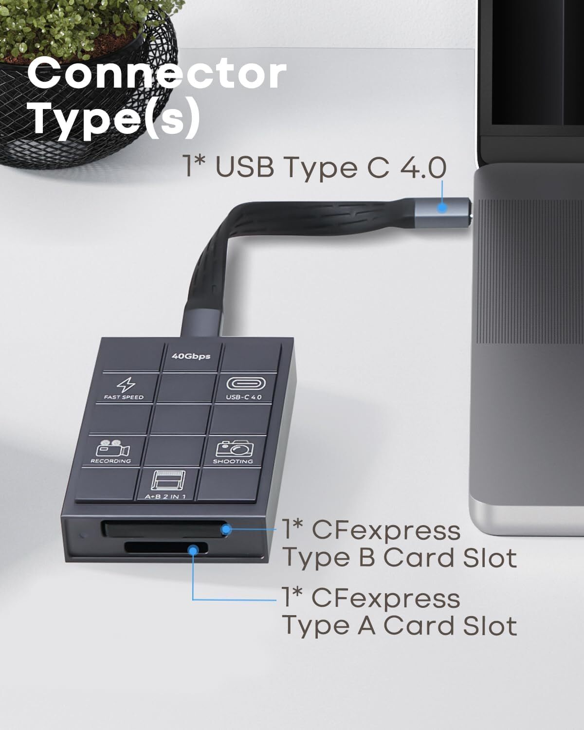 PERGEAR Card Reader for Pergear Master 4.0 CFexpress Type A/B Memory Card