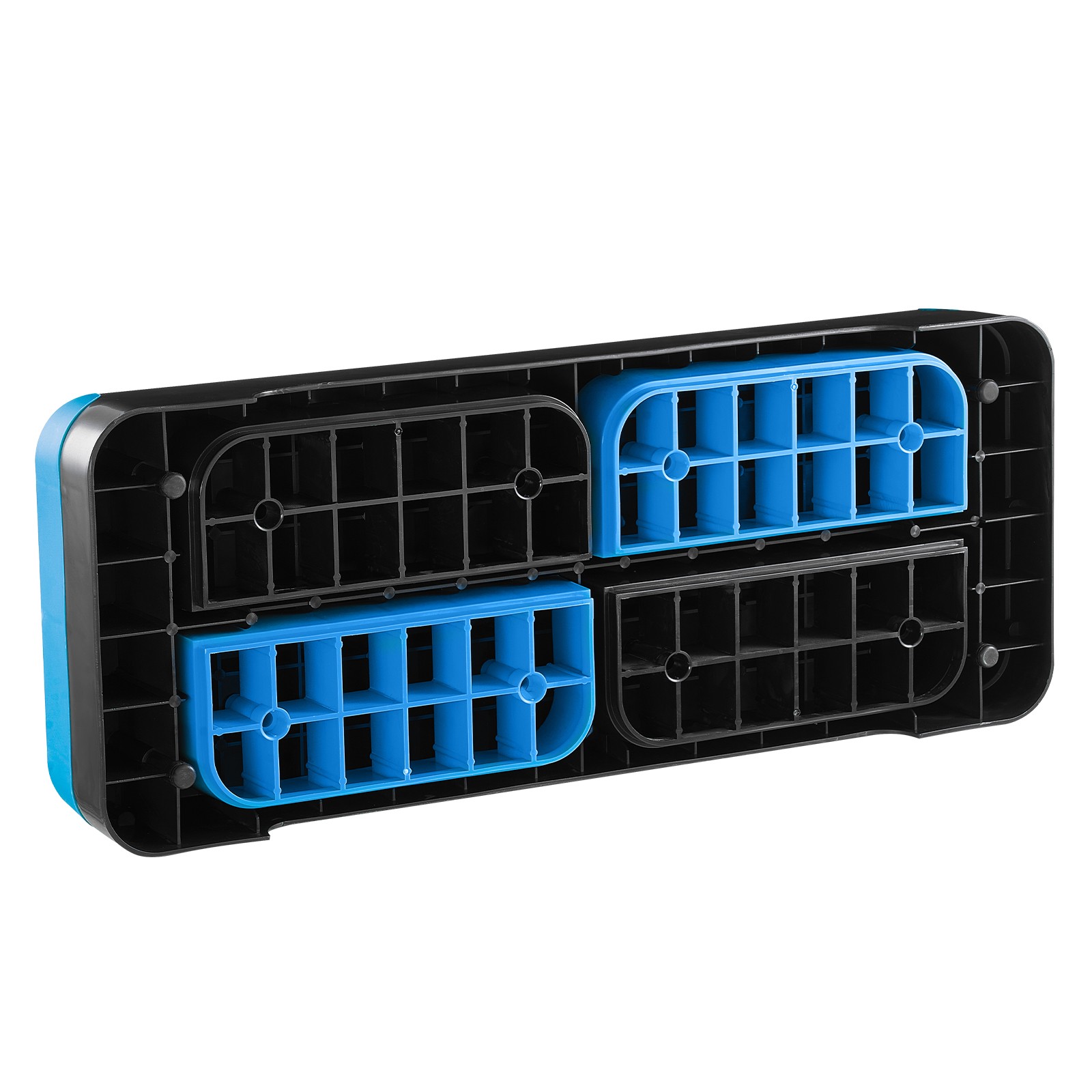 VEVOR Aerobic Exercise Step Platform Height Adjustable Workout Stepper 4 Riser