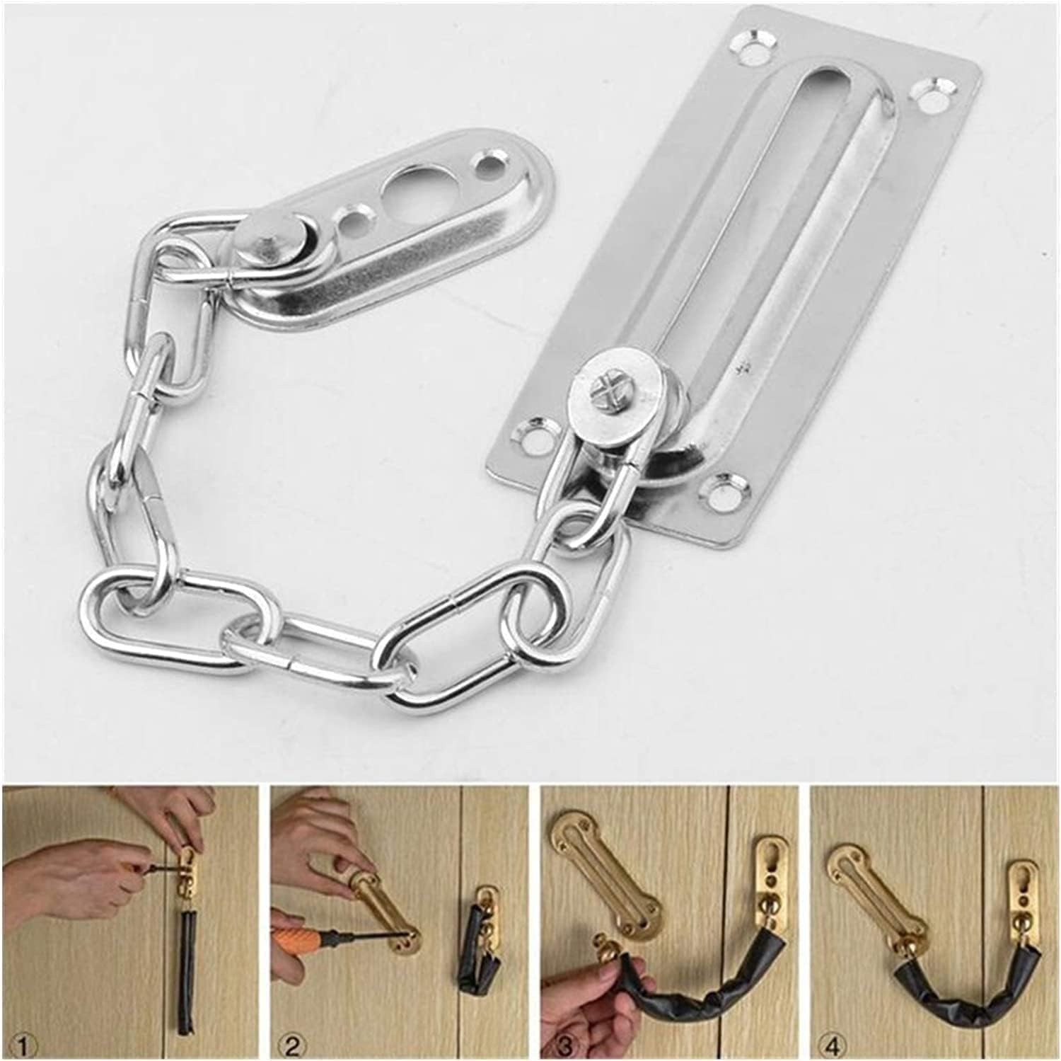 Heavy Duty Door Chain Lock Stainless Steel Anti-theft Door Lock Security Chai
