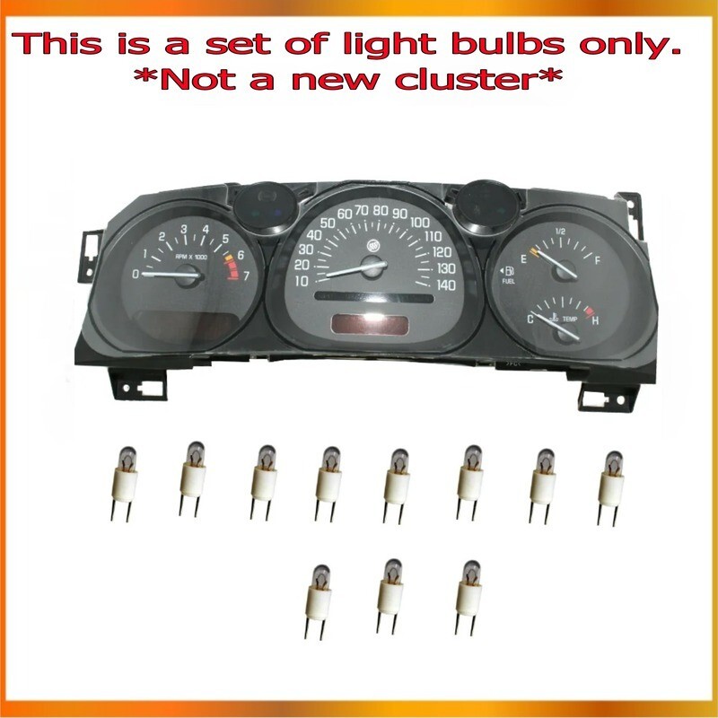 2002-2005 Buick Leasbre Cluster Backlighting Bulbs