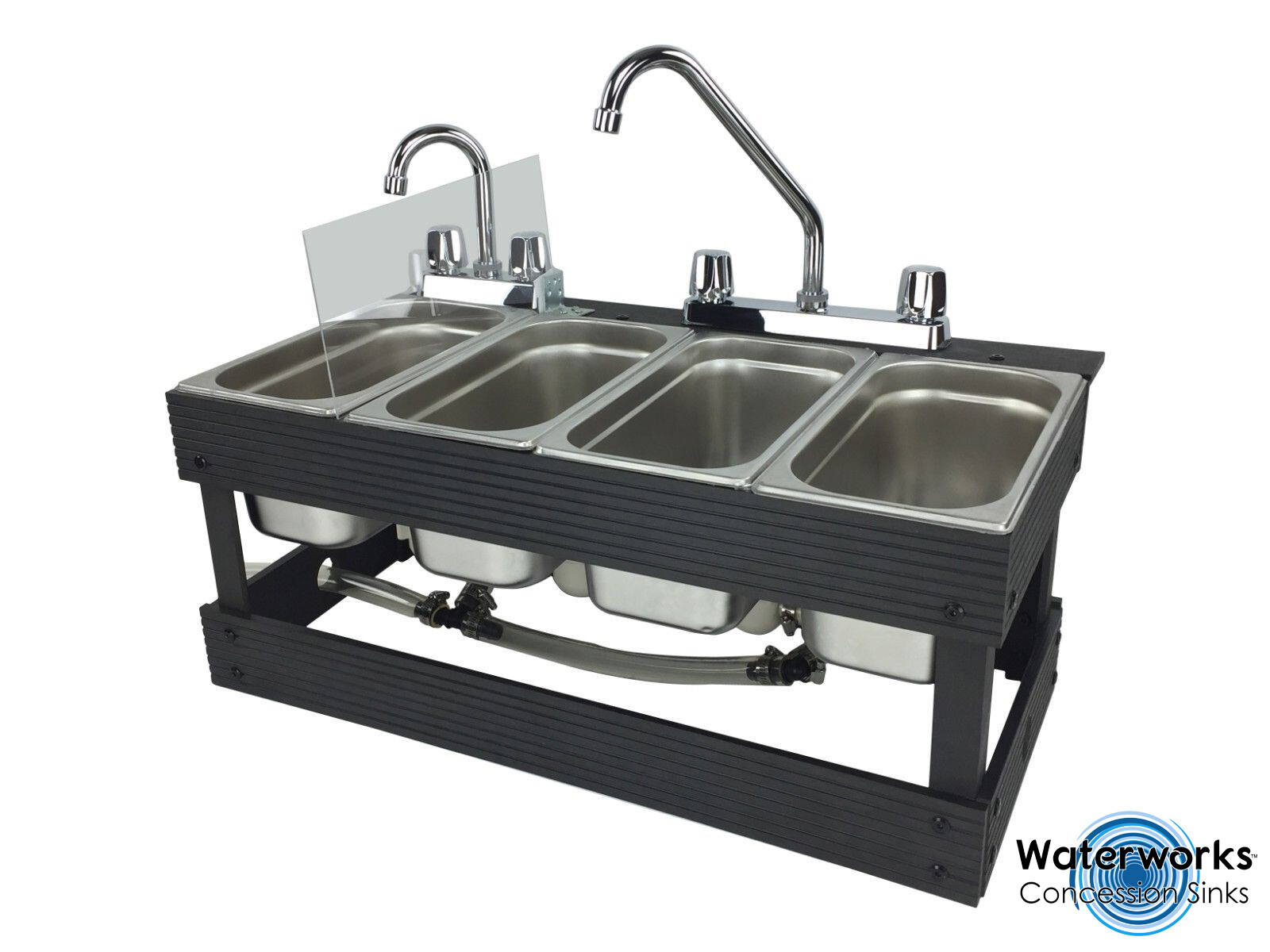 Portable Sink Mobile Concession, 4 Compartment sink, Table Top Sink