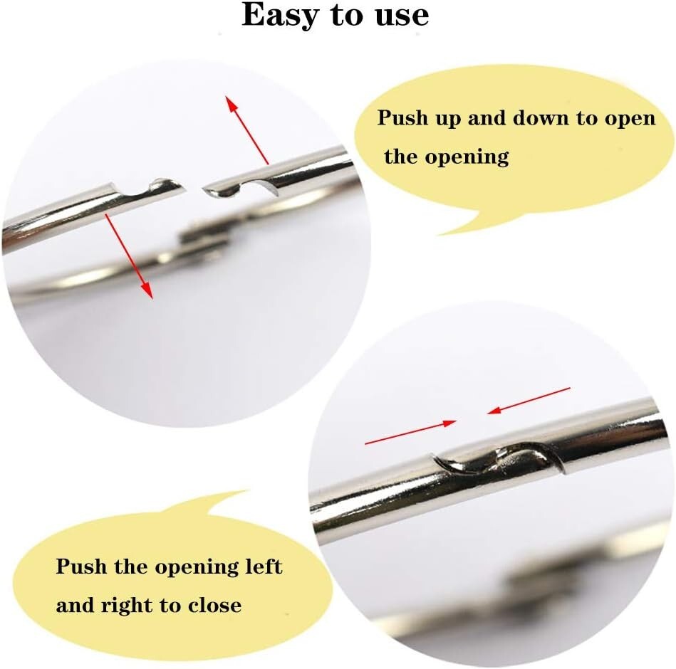 Loose Leaf Binder Ring 3 Inch 6 or 8 Pack Nickel Plated Steel Binder Ring Silver