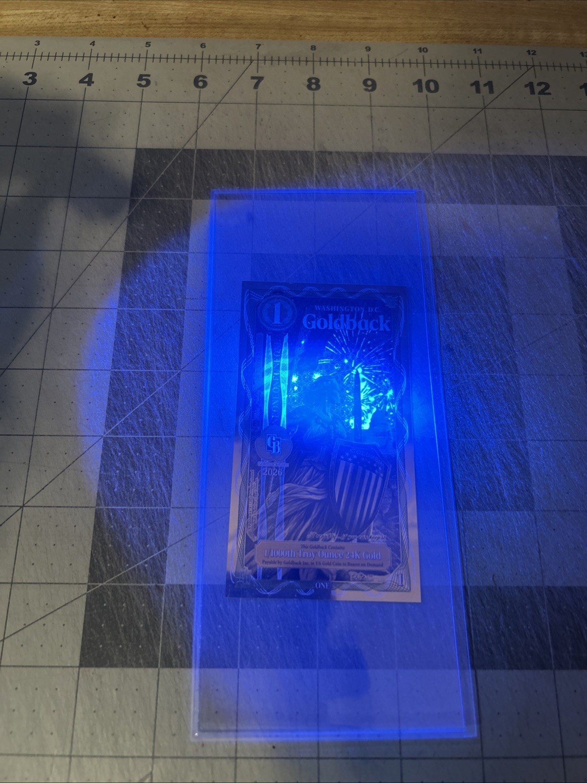 WASHINGTON D.C. GOLDBACK 1/1000th oz .999 FINE GOLD LIMITED SOLD OUT SHIPS NOW