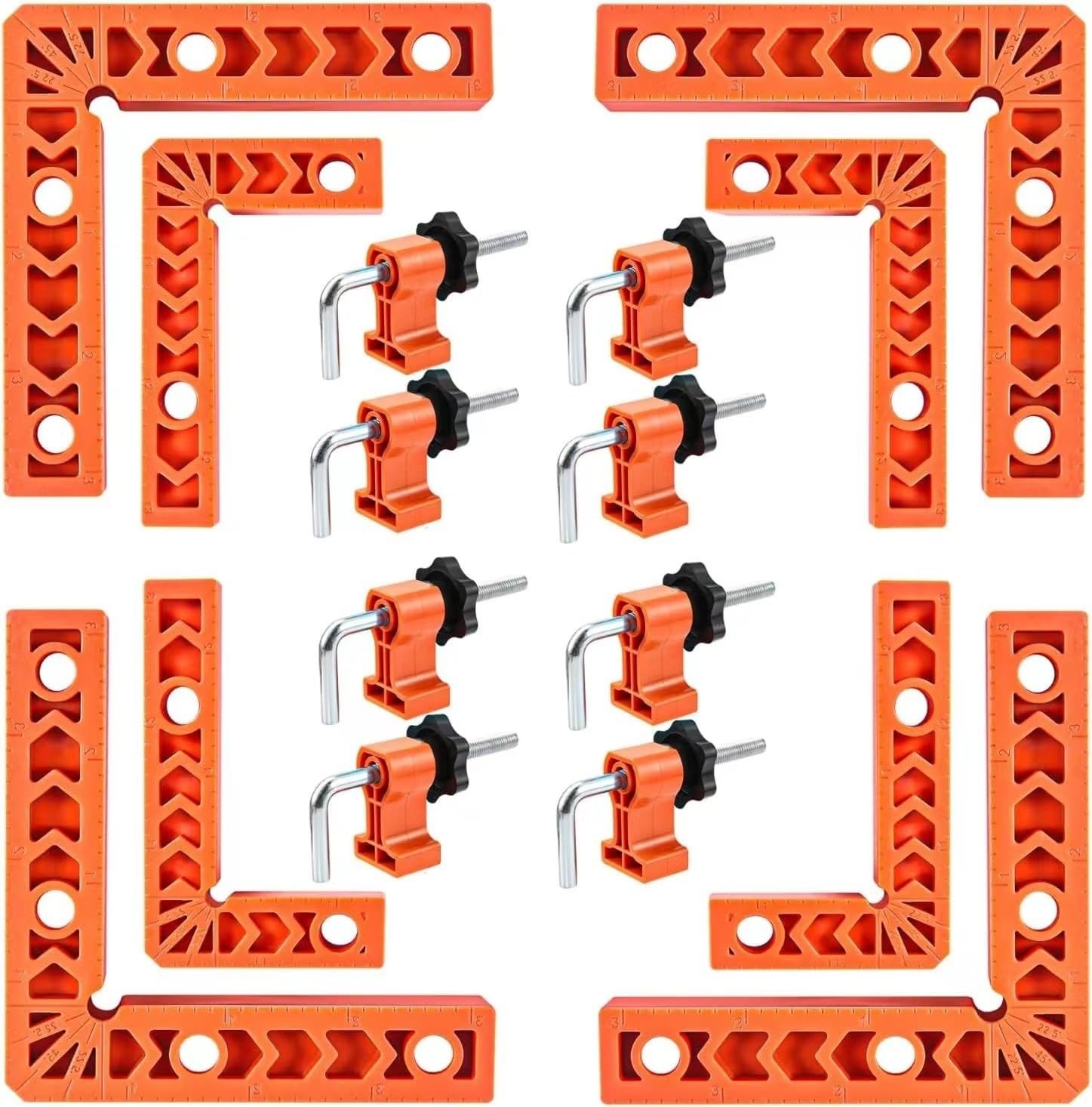 90 Degree Clamp Positioning Squares Set Corner Clamps 3" 4" Right Angle Clamp...