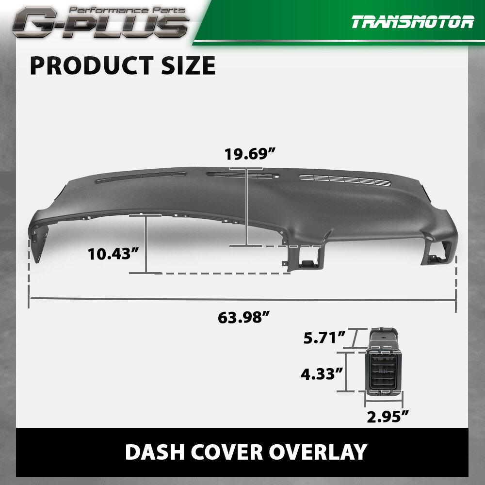 Dash Pad Dash Cap Panel Dashboard Gray Fit For 1999-06 Chevy Silverado Sierra