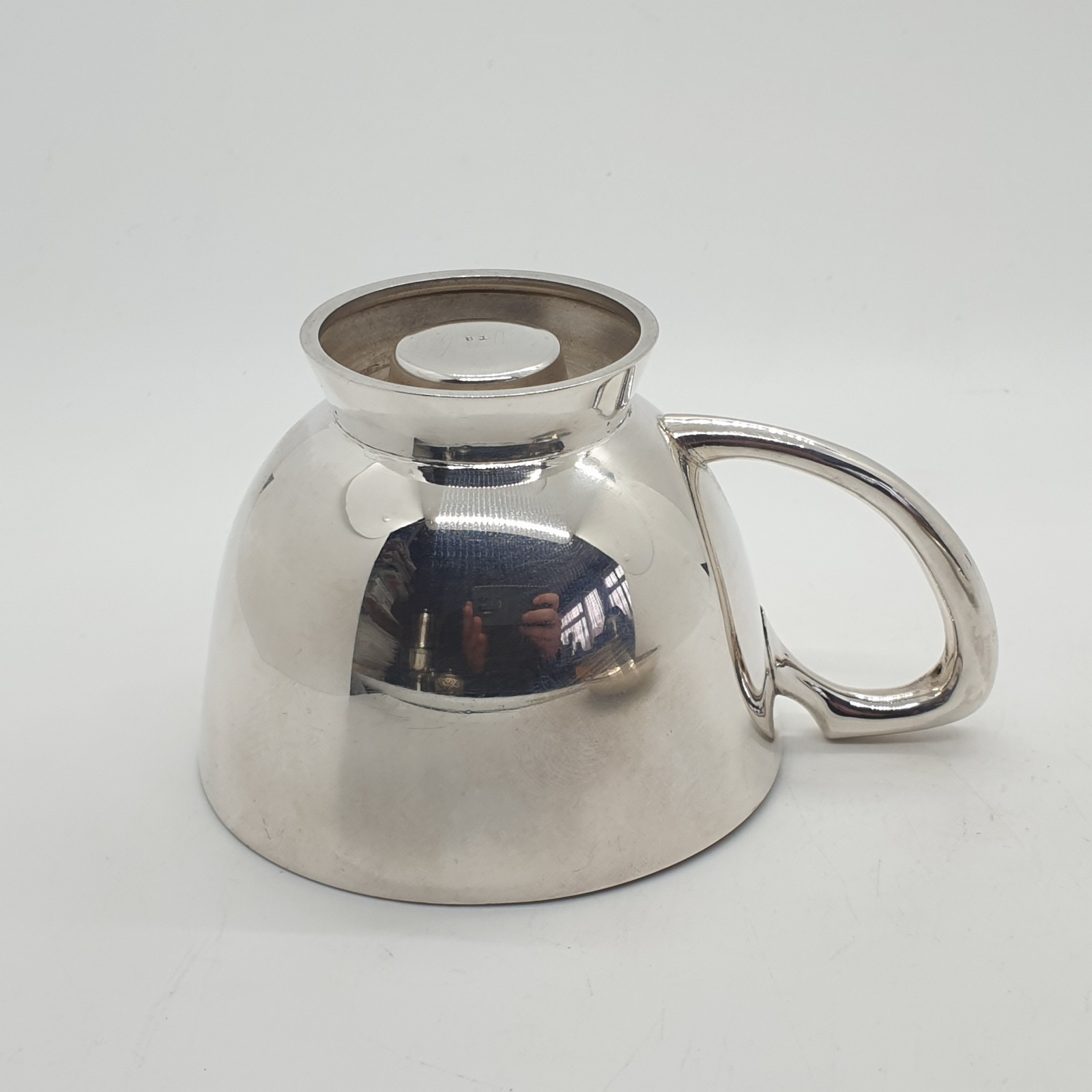 900 Solid Silver Coffee Cup & Saucer
