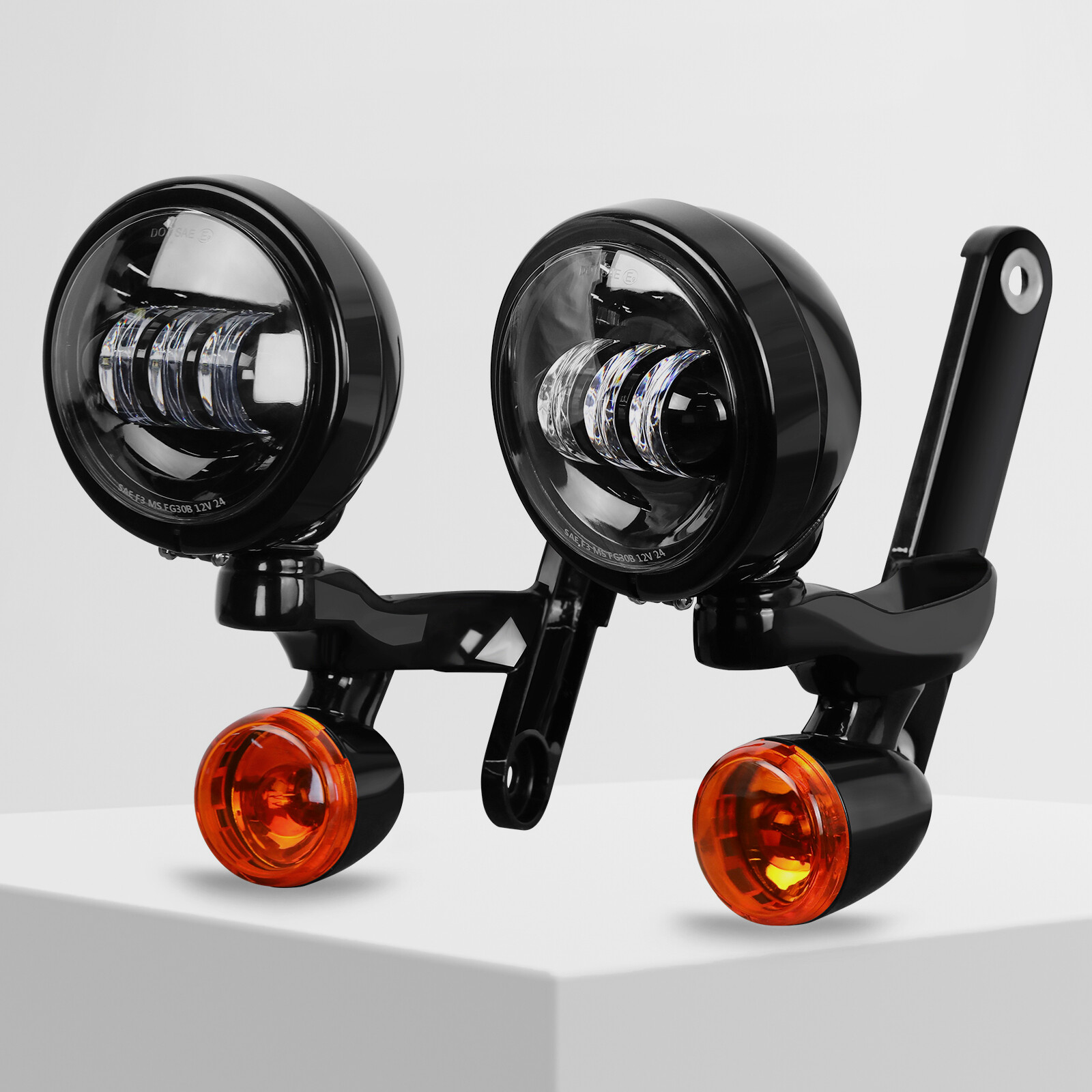 4.5'' Fog Passing LED Auxiliary Lighting custom dynamics lights for harley FLHX